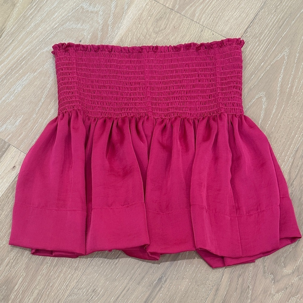 Koch Erika Skirt Shorts Skort Hot Pink Purple Flowy Stretchy Smocked Fuscia XS
